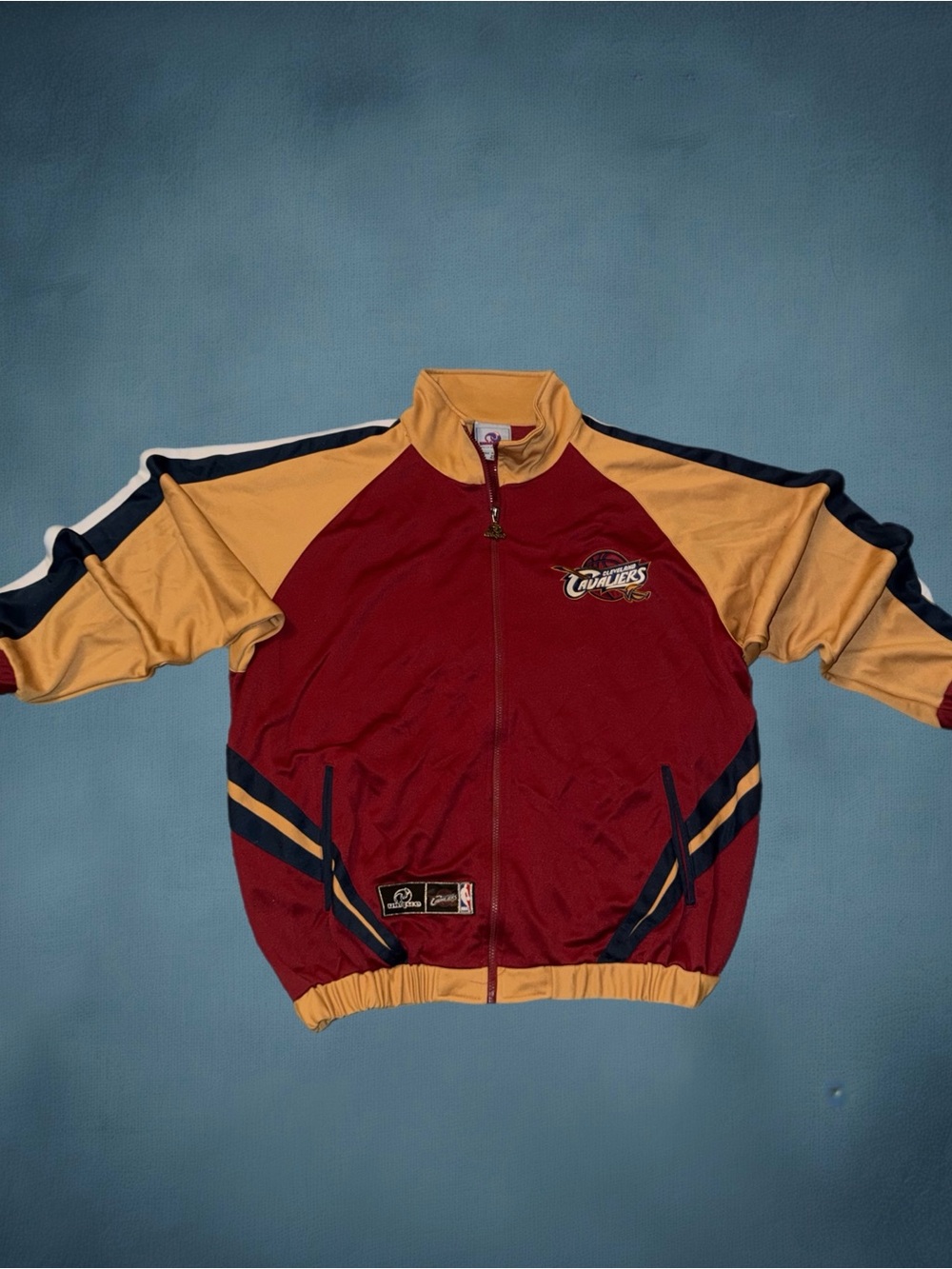Unique vintage y2k Cleveland Cavaliers Men's Red & Gold Track Jacket
